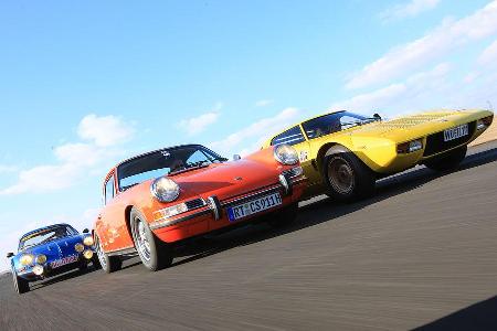 Lancia Stratos HF, Porsche 911 S, Renault Alpine 1600 S