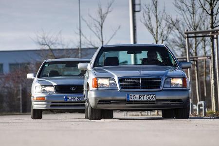 Lexus LS 400, Mercedes-Benz 400 SEL, Frontansicht