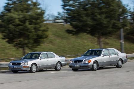 Lexus LS 400, Mercedes-Benz 400 SEL, Seitenansicht
