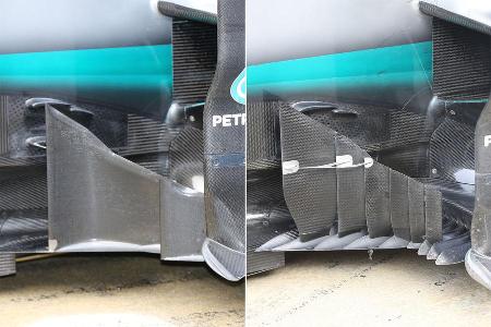 Mercedes W07 Bargeboard - Barcelona F1-Test 2016