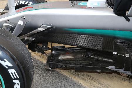 Mercedes W07 Bargeboard - Barcelona F1-Test 2016