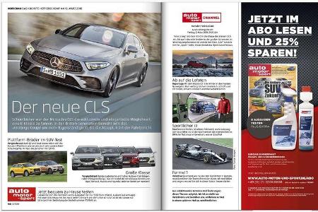 Neues Heft auto motor und sport, Ausgabe 06/2018, Vorschau, Preview