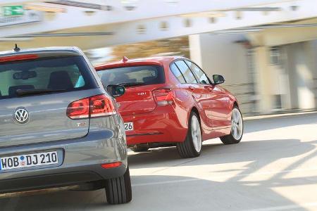 VW Golf 1.4 TSI Highline, BMW 118i Sport Line, Heck