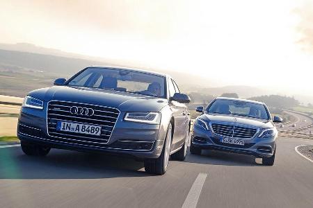 Audi A8 3.0 TDI Clean Diesel, Mercedes S 350 Bluetec, Frontansicht