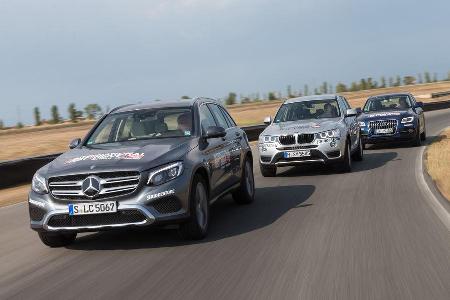 Audi Q5 2.0 TDI Quattro, BMW X3 xDrive 20d, Mercedes GLC 250 d 4Matic