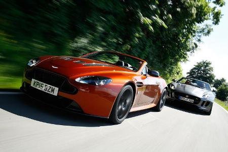 Aston Martin Vantage S, Jaguar F-Type R AWD Cabriolet, Frontansicht