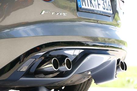 Jaguar F-Type R AWD Cabriolet, Auspuff, Endrohre