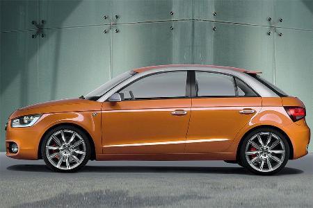 Audi A1: Ab 2010 gibt es den kleinen Audi auf VW Polo-Plattform, später folgt eine Hybridvariante.