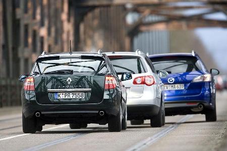 Mittelklasse-Kombis mit Zweiliter-Dieselmotoren für rund 30.000 Euro im Vergleich.