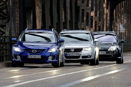Besonders in der Dynamic-Ausführung wirkt die Front des Mazda 6 mit neuem Grill und spezieller Schürze sportlicher als die e...