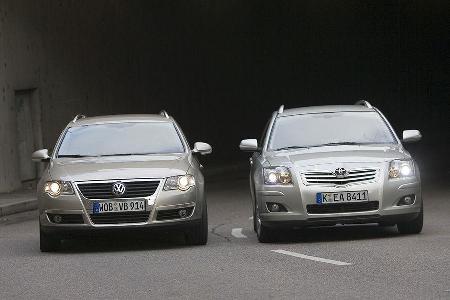 Keine Langweiler: Passat und Avensis stehen nicht allein für Nutzwert, sondern auch für eigenständiges Design.
