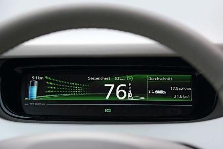 Renault Zoe, Anzeige, Monitor