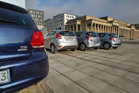 Kleine Diesel und spezielle Öko-Technologien machen VW Polo, Peugeot 207 und Konkurrenten zu Sparfüchsen.