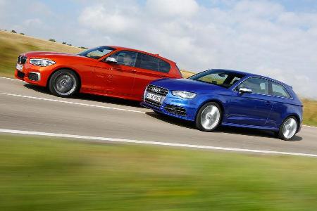 Audi S3, BMW M135i, Seitenansicht