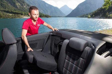 VW Golf Cabrio, Rücksitz, Umklappen