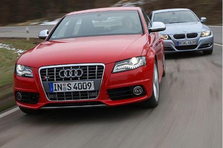 Duell der sportlichen Mittelklassen-Limousinen von Audi und BMW.