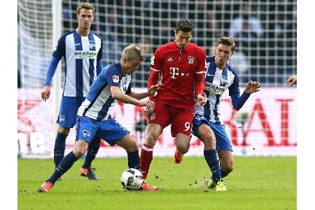 Lewandowski rettet schwache Bayern - Ibisevic trifft für Hertha