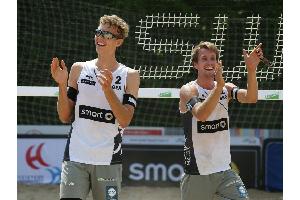 Beach-Duo Schümann/Thole siegt im deutschen Duell und zieht ins Halbfinale ein
