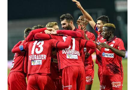 Cheikou Dieng brachte den SKN St. Pölten in Altach mit einem sagenhaften Schuss in Führung