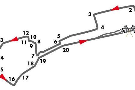 Streckenname: Baku City Circuit, Länge: 6,003 Kilometer, Rundenanzahl: 51, Renndistanz: 306,153 Kilometer, schnellste Rennru...