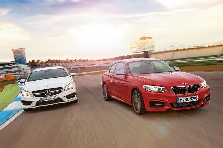 BMW M235i, Mercedes CLA 45 AMG, Frontansicht