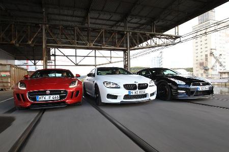 BMW M6 Competition-Paket, Jaguar F-Type R AWD, Nissan GT-R Track Edition