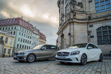 BMW 116d EDE, Mercedes A 220 d, Frontansicht