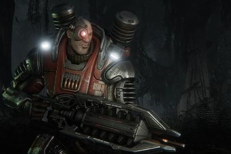 Der Jäger Markov aus Evolve. (Quelle: Turtle Rock)