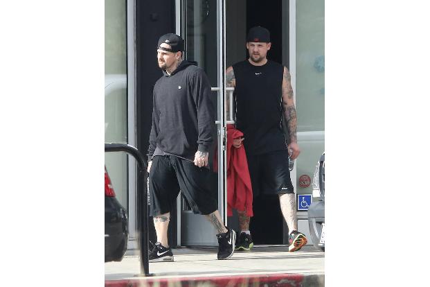 Beste Freunde und Brüder Benji und Joel Madden trainieren sicher gerne zusammen, um die anderen Sportler mit ihrem Zwillings...
