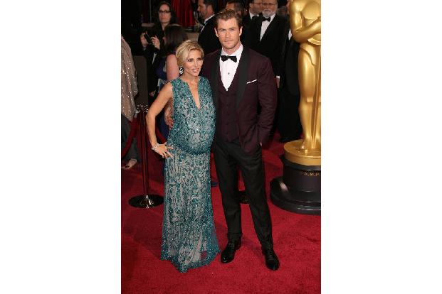 ...seine Ehefrau Elsa Pataky zeigte sich auf der Oscar-Verleihung am 2. März mit einer riesigen Babykugel.