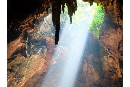 Einen wahren Höhlenrausch kann man beim Caving erleben. Mit Stirnlampe und Helm ausgerüstet, geht es hinab in den Bauch der ...