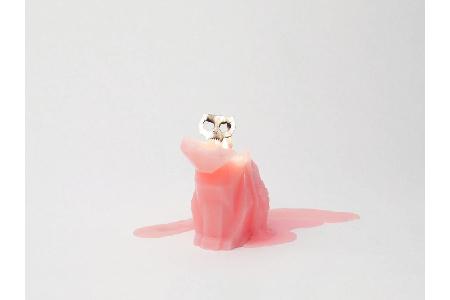 Diese Kerze ist genau das Richtige für Katzenliebhaber mit einer Vorliebe für makabere Spielereien. Ist die Kerze abgebrannt...