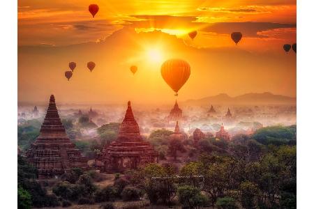 Einfach mal abheben - das wünschen sich viele. Inmitten von über 2.000 Tempeln kann man das in der Stadt Bagan in Myanmar tu...