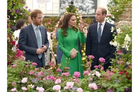 ...zu dritt hat die Familie viel Spaß und nimmt gerne offizielle Verpflichtungen als Dreiergespann wahr - wie hier bei einer...