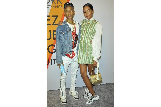 ...Jaden Smith - der liebt schließlich und endlich Mode. Mit Laura Harrier als Begleitung war die Austellung 'Volez, Voguez,...
