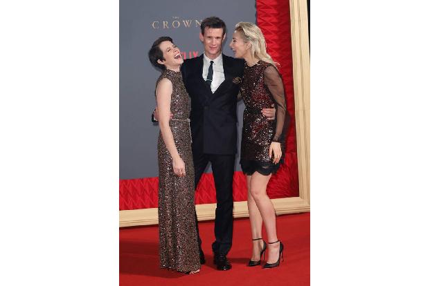 ...preisgekrönte Serie 'The Crown' geht. Zumindest auf dem roten Teppich verstanden sich die Schauspieler, die wieder als El...