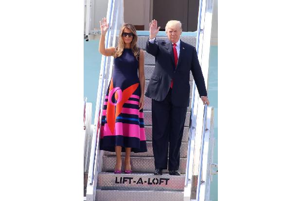 Freitag, 7. Juli, Hamburg - Donald Trump kommt mit seiner Frau Melania zum ersten Mal in seiner Funktion als Präsident der V...
