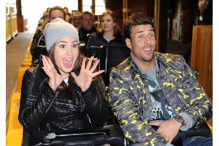 ...sich das mittlerweile ebenfalls getrennte Paar Angelina Heger und Leonard Freier im Heide Park Resort in Soltau den Thril...