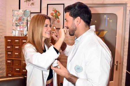 ...mit Ex-Bachelor Leonard Freier hat die Berlinerin sichtlich Spaß. Schließlich können die beiden auf eine ähnliche Reality...