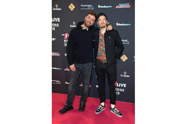 Musikalisches Dream-Team des Abends: Marteria und Casper, die gemeinsam den Preis als 'Bester Hip-Hop-Act' mit nach Hause ne...