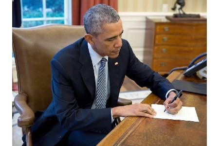Er war der mächtigste Mann der Welt: Barack Obama. Wie viele Schriftsätze er wohl mit links unterschrieben hat?