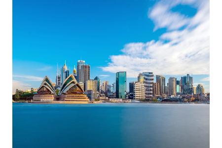 Wer von Houston nach Sydney (Bild) nonstop fliegt, sollte im Flugzeug das Entertainment-Angebot nutzen. Denn langweilig kann...