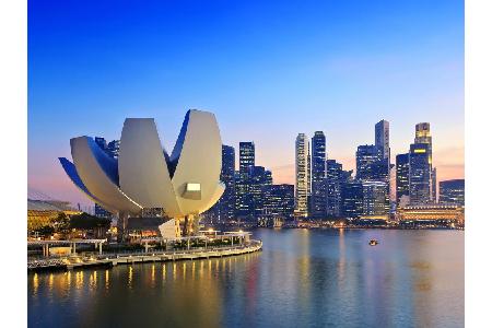 Von Los Angeles nach Singapur (Bild) sind es 14.114 Kilometer. Nonstop fliegt man mit United Airlines und einer Boeing 787-9...