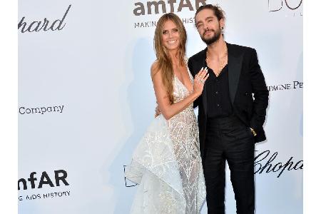 Die amfAR Gala in Cannes nutzten Heidi Klum (in einem Kleid von Zuhair Murad) und Tom Kaulitz für ihr Pärchendebüt.
