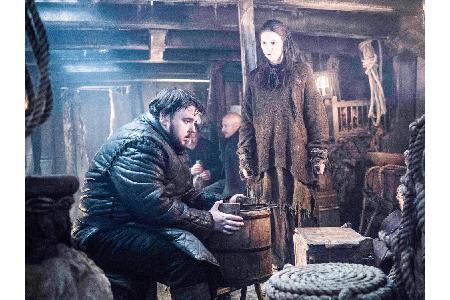 Samwell Tarly (John Bradley) verschenkt sein Herz an Goldy (Hannah Murray) und ihren Sohn, den sie nach ihm benennt.