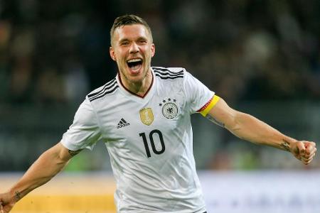Treffer gegen England: Podolski erzielt zum zwölften Mal das Tor des Monats