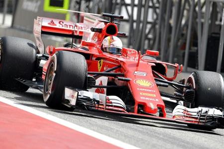 Vettel in der Hitze von Bahrain auch mit streikendem Ferrari vor Hamilton