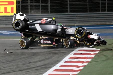 Im Jahr 2014 sorgt Pastor Maldonado für einen denkwürdigen Crash. Aus der Box kommend rammt der Venezolaner den Mexikaner Es...