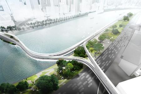 Mit dem E-Bike auf dem BMW Vision E³ Way