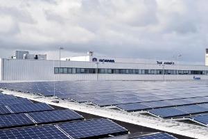 Scania-Werke produzieren mit Ökostrom